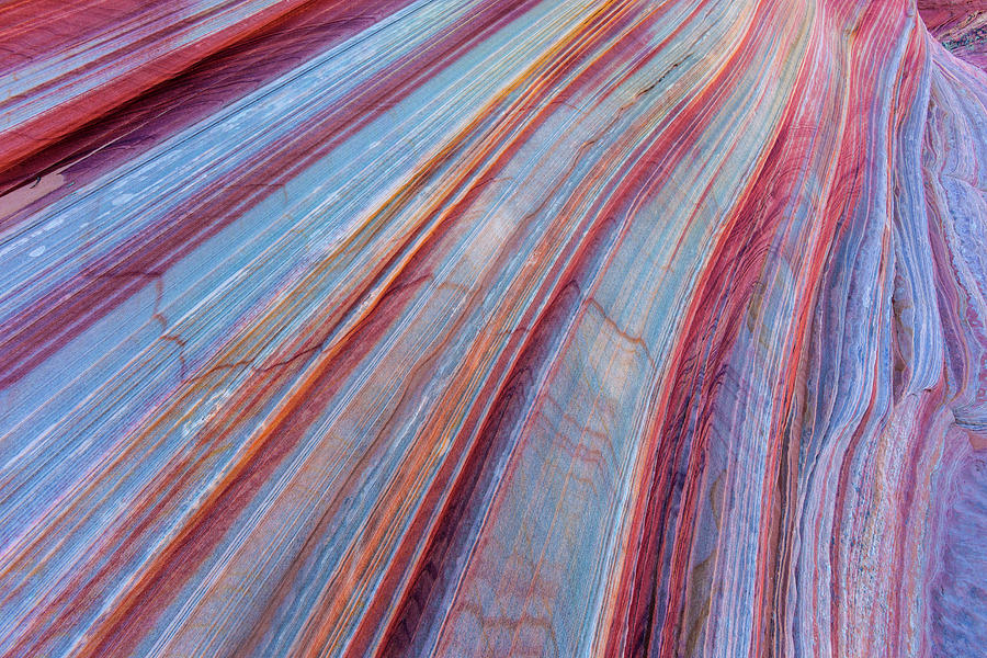 Desert Photograph - Sandstone Striping In The Vermillion by Chuck Haney