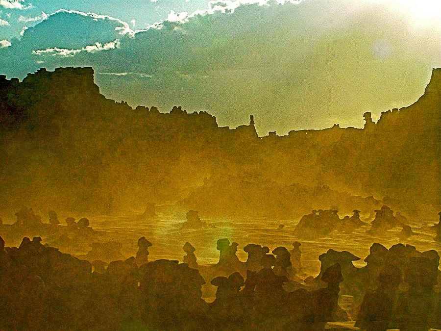 Sandstorm in Valley of the Goblins in Goblin Valley State Park-Utah Photograph by Ruth Hager