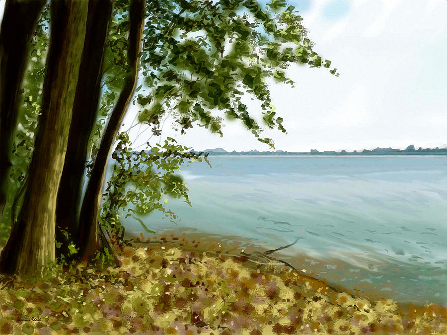Tree Painting - Sandusky Bay by Shawna Rowe