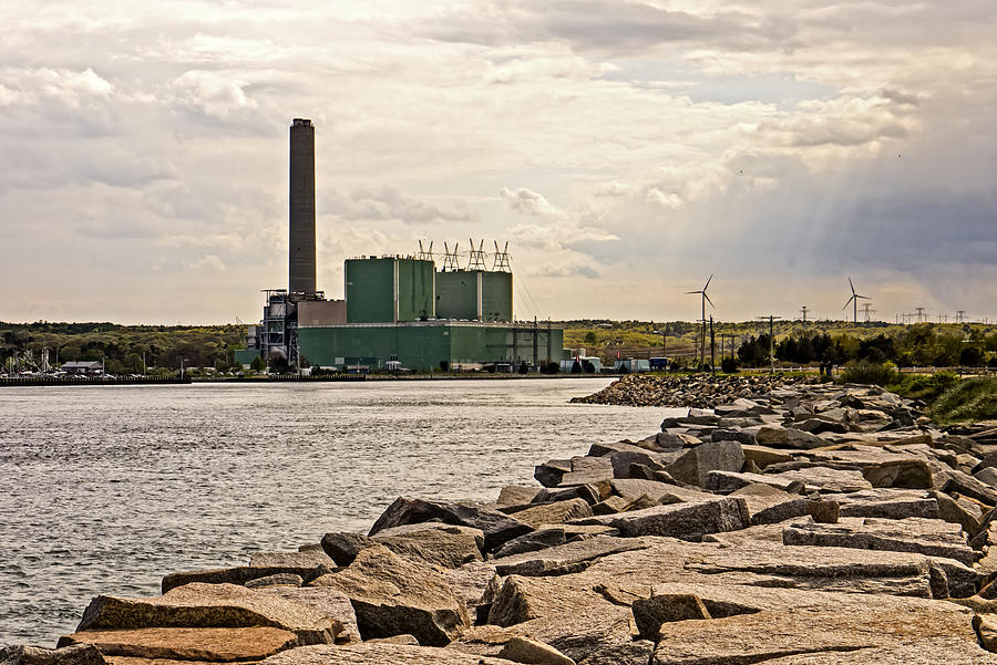 Sandwich Power Plant and Canal Photograph by Frank Winters