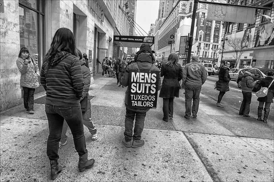 Sandwich Sign 34th Street NYC  Photograph by Robert Ullmann