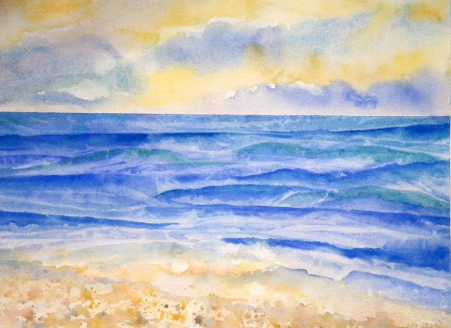 Sandy Beach Painting by Anna Ruzsan