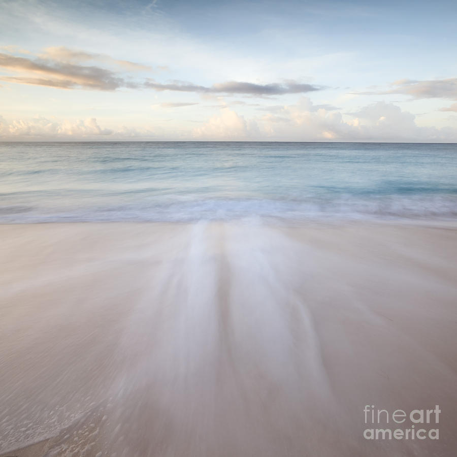 Sandy beach at sunrise - Barbados Photograph by Matteo Colombo