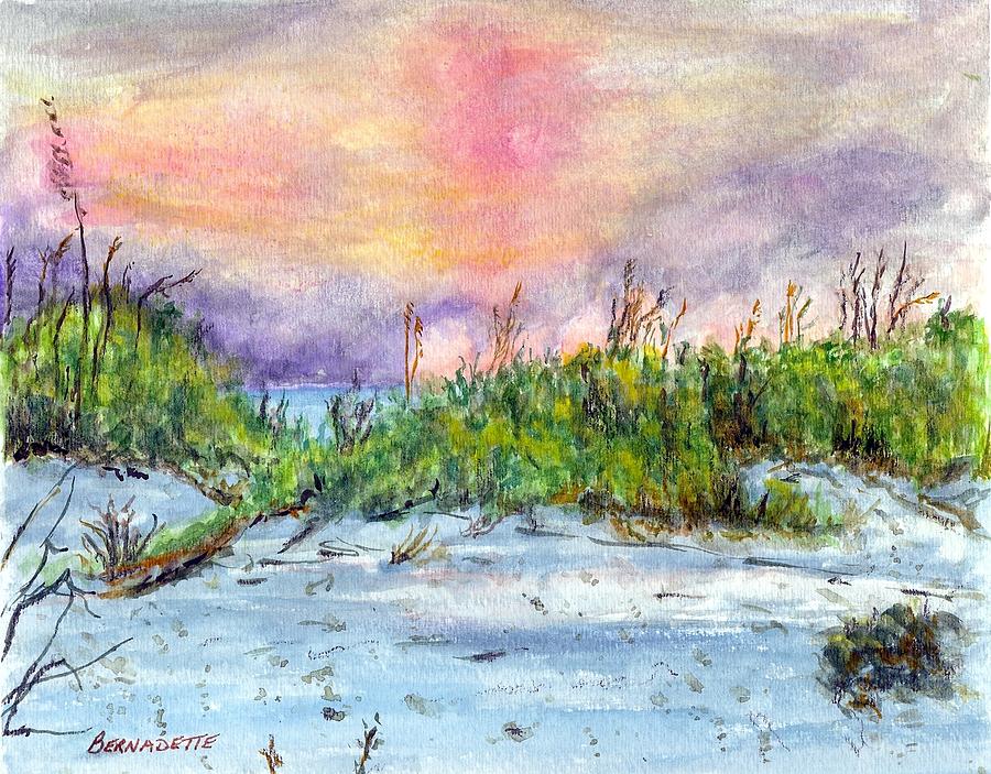 Beach Painting - Sandy Beach by Bernadette Amedee