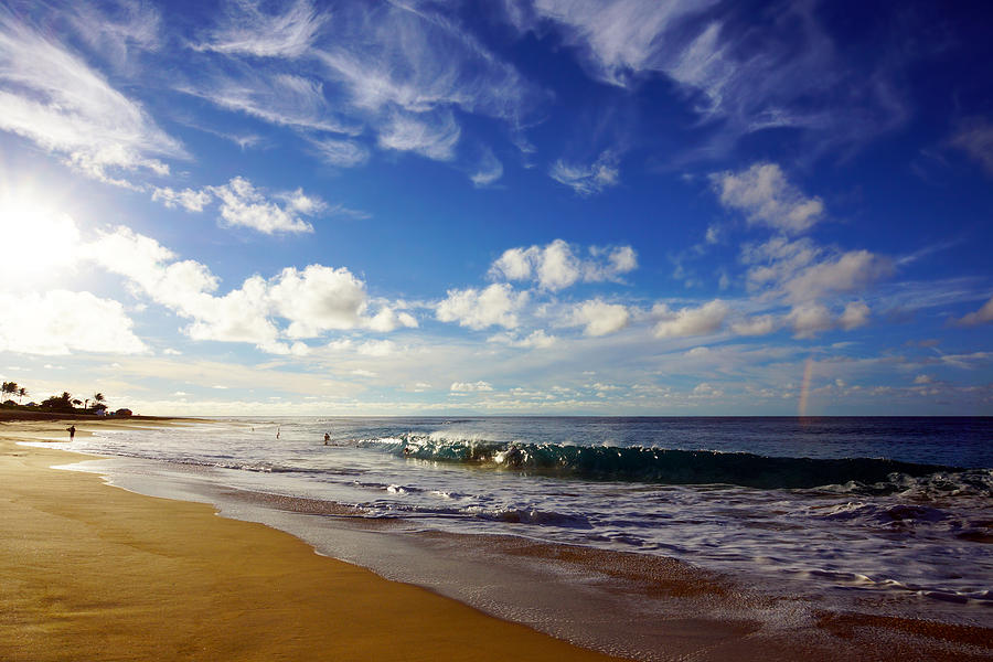 Sandy Beach Morning Rainbow Photograph by Kevin Smith - Fine Art America