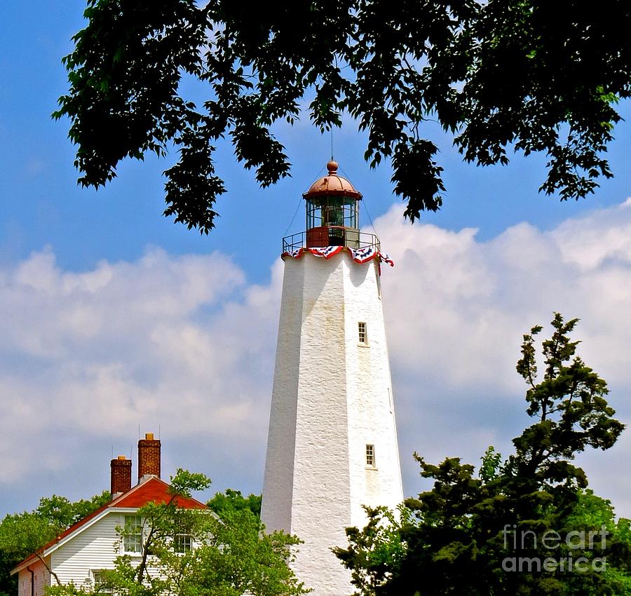 Sandy Hook Lighthouse Photograph by Nancy Patterson