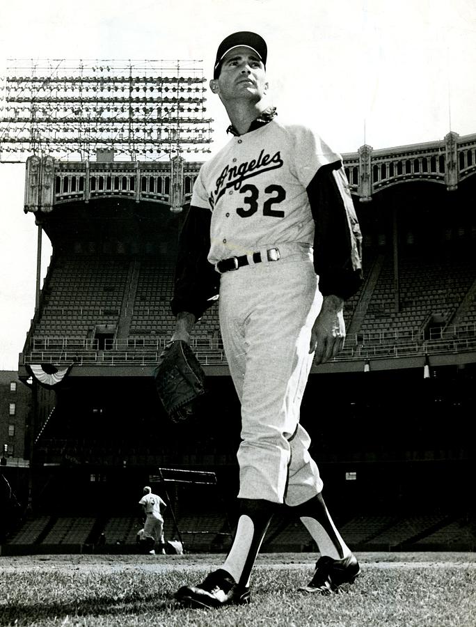 Sandy Photograph - Sandy Koufax Vintage Baseball Poster by Gianfranco Weiss