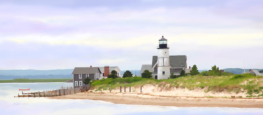 Sandy Neck Lighthouse Painting by Michelle Constantine
