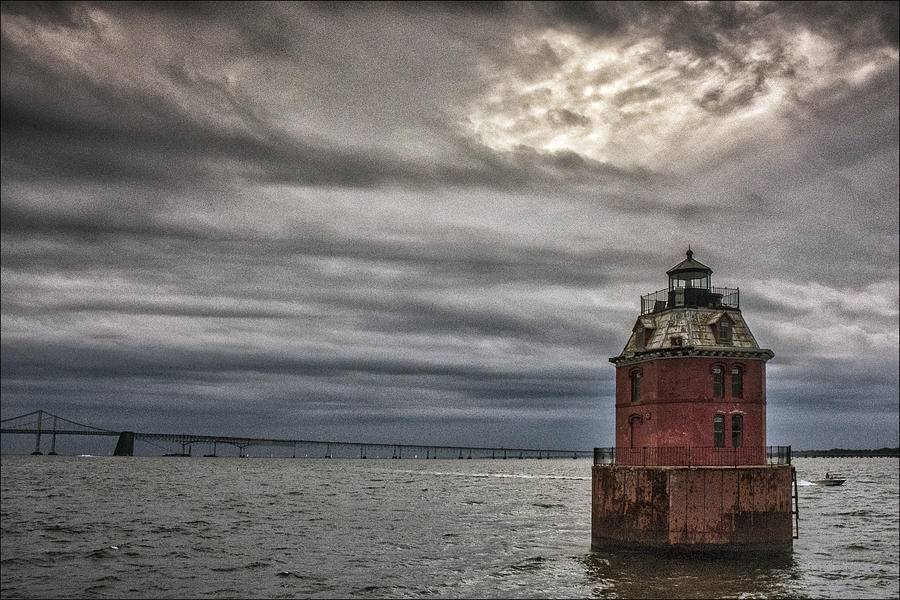 Sandy Point Shoal Lighthouse Photograph by Robert Fawcett