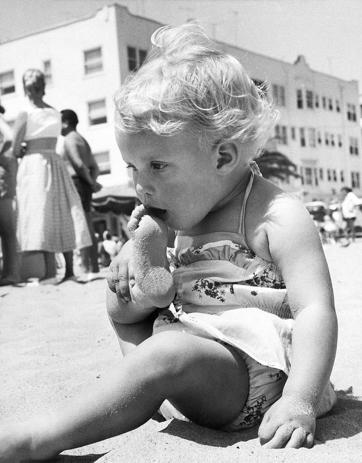 Sandy Toes For Lunch Photograph by Underwood Archives