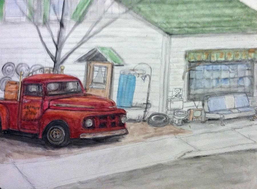 Fox Painting - Sanford and son salvage by Larry Lamb