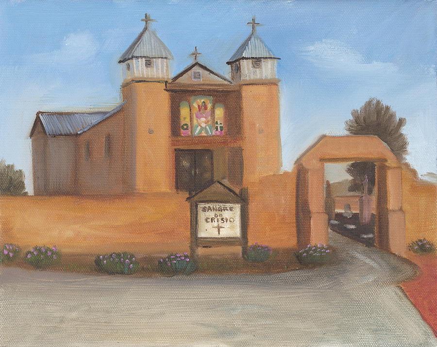 Churches Painting - Sangre De Cristo by Angie Casias