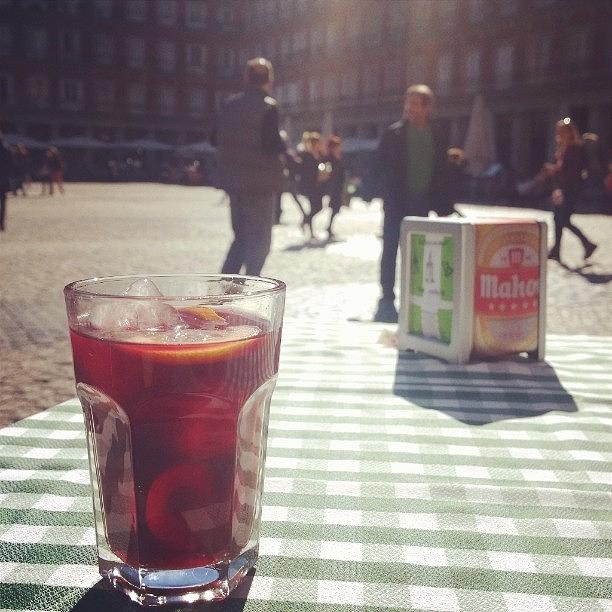 Madrid Photograph - Sangria On A Gorgeous Sunny Sunday by Christina Gmyr