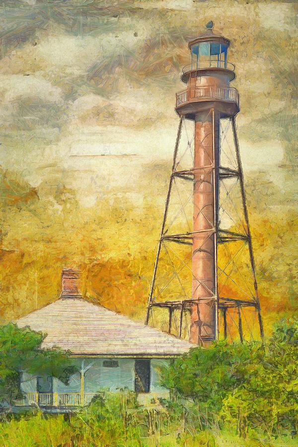 Lighthouse Painting - Sanibel Island Lighthouse  by L Wright