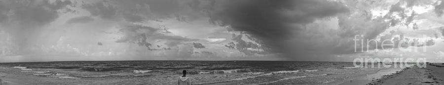 Sanibel Island Panorama in Black and White Photograph by Jeff Breiman