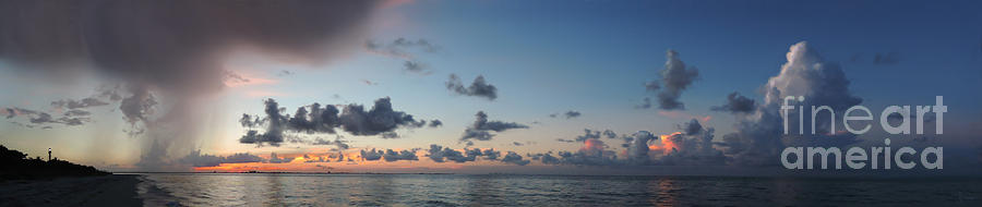 Sanibel Island Sunrise Panorama Photograph by Jeff Breiman