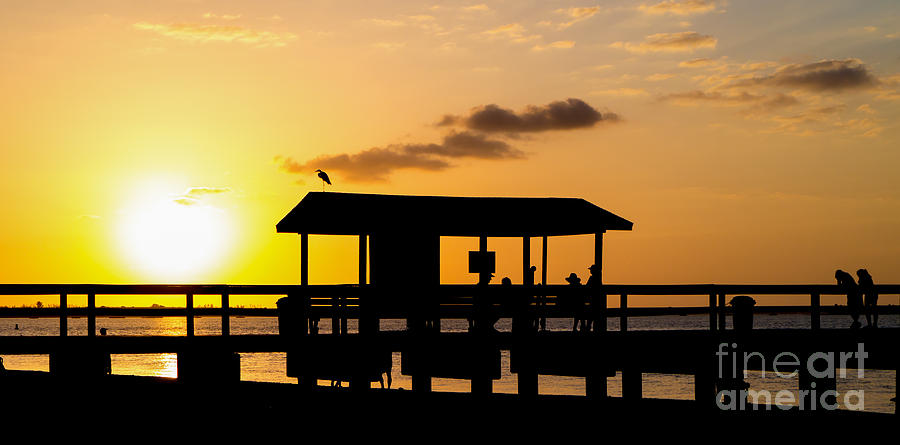 Sanibel Island Fishing Pier Florida Sunset Photograph by Edward Fielding