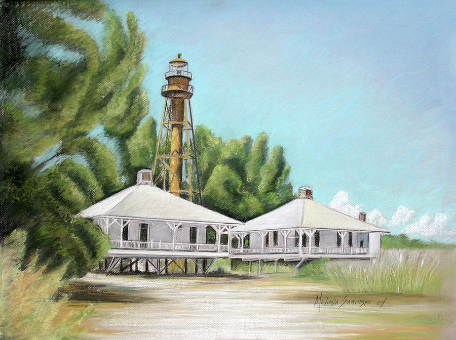 Sanibel Lighthouse Painting by Melinda Saminski
