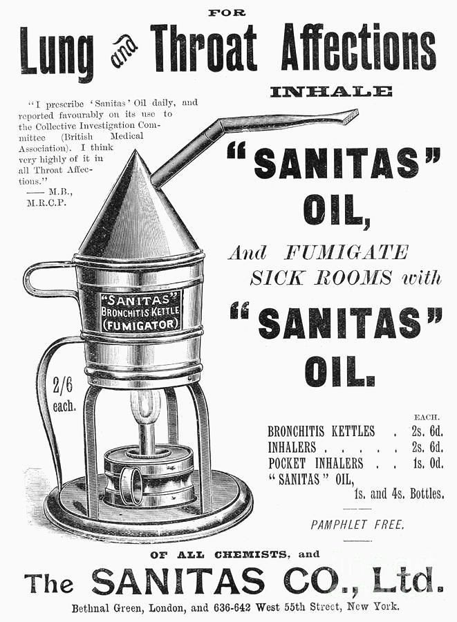 Sanitas Fumigator, 1898 Photograph by Granger