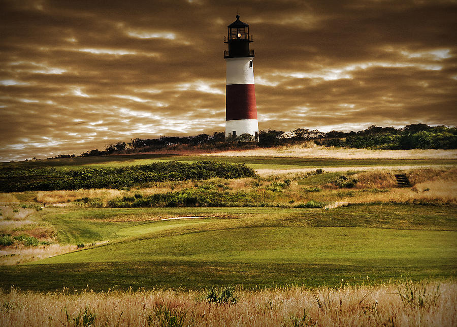 Sankaty Head Lighthouse in Nantucket Photograph by Mitchell R Grosky