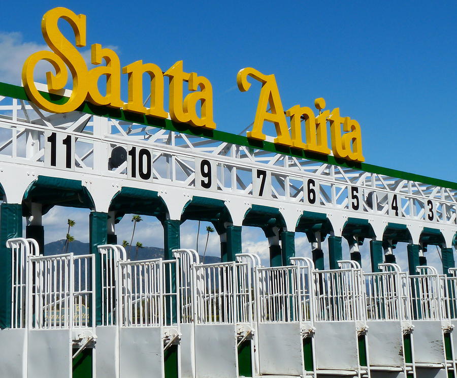 Santa Anita Starting Gate Photograph by Jeff Lowe