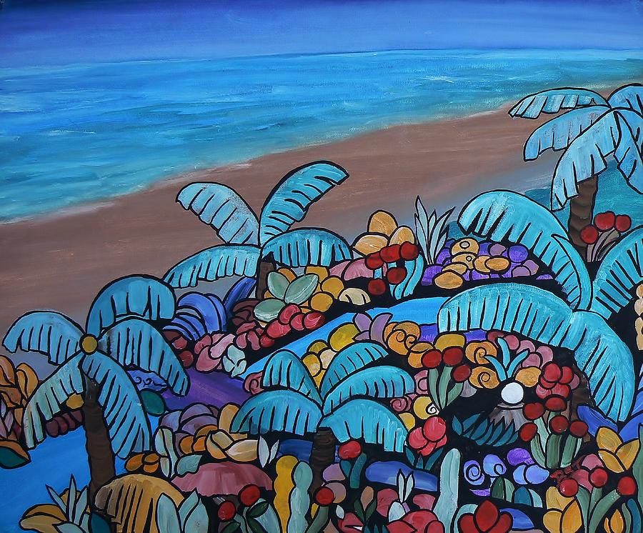 Santa Barbara Beach Painting by Barbara St Jean