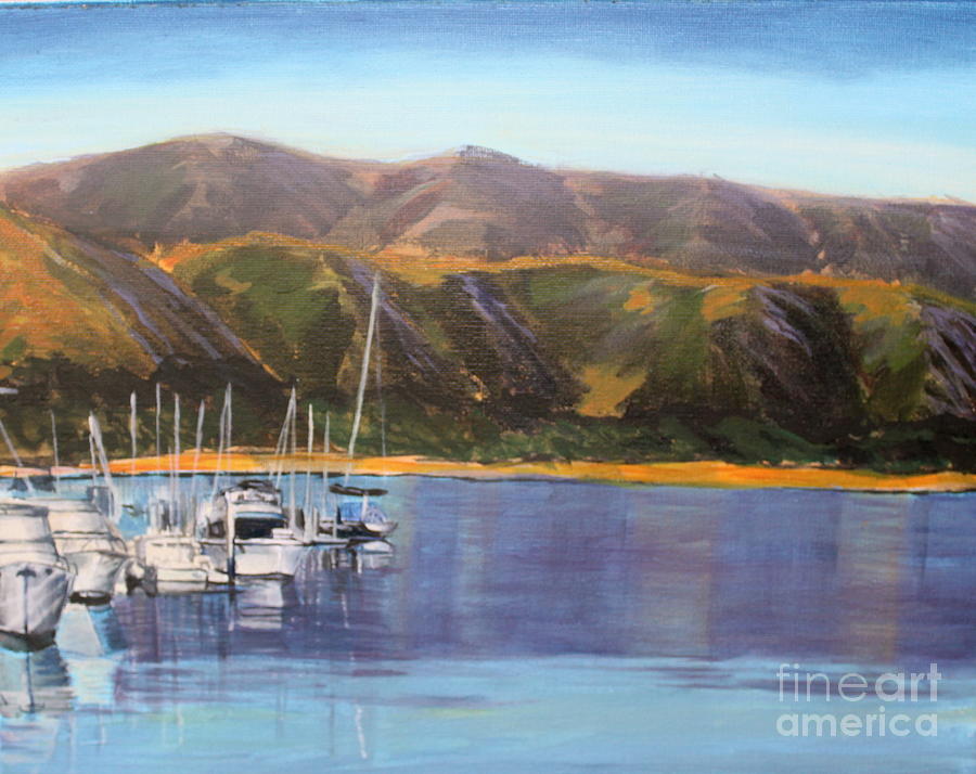 Santa Barbara Boats Painting By Ruthie Briggs-greenberg - Fine Art America