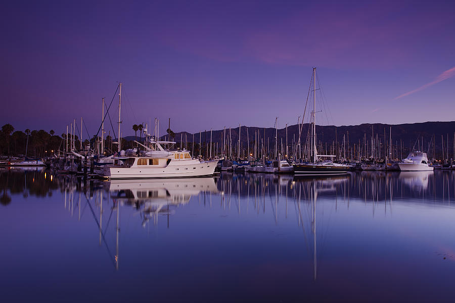 Santa Barbara Harbor ar Dusk MG_6380 Photograph by David Orias