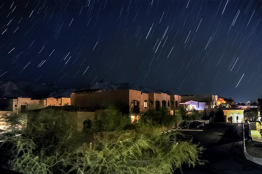 Tucson Photograph - Santa Catalina Mountain Startrails by Dan McManus