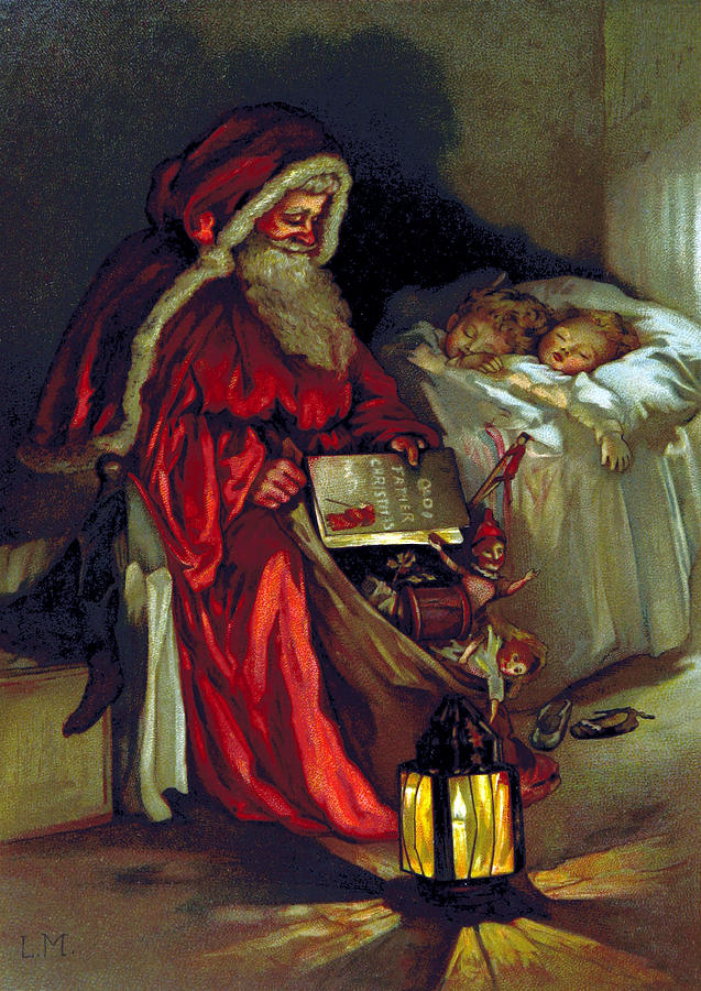 Santa Claus, 1888 Photograph by British Library
