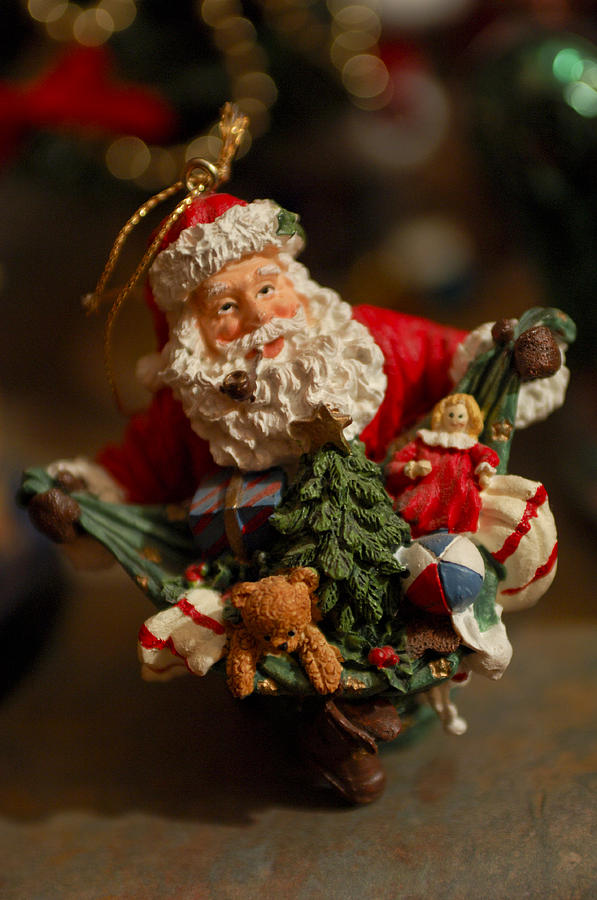 Santa Claus Photograph - Santa Claus - Antique Ornament - 04 by Jill Reger