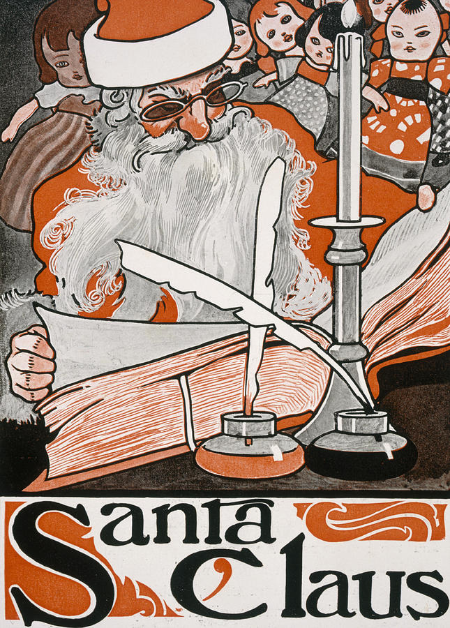 Christmas Painting - Santa Claus by English School