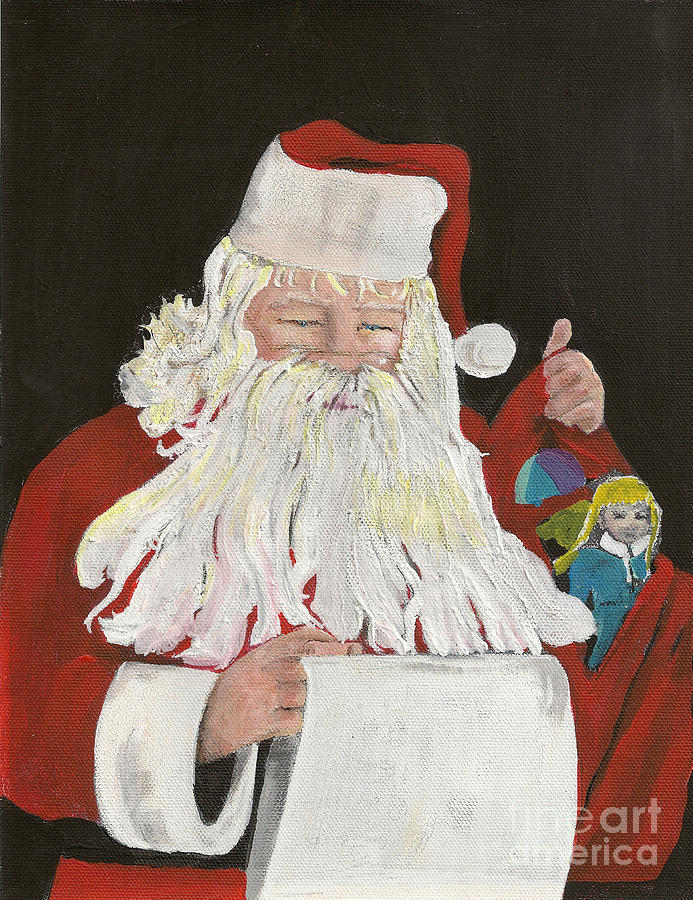 Santa Claus is Coming to Town - Making a List Painting by Jan Dappen