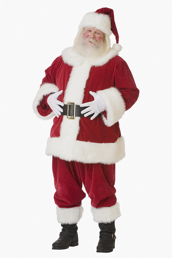 Santa Claus with hands on belly Photograph by Tetra Images