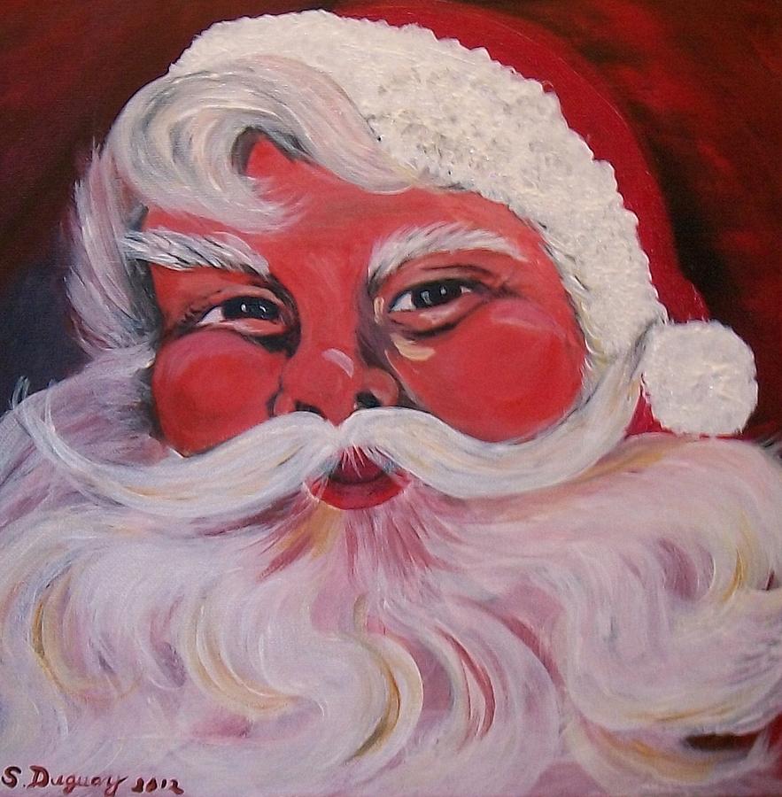 Santa Clause Painting by Sharon Duguay