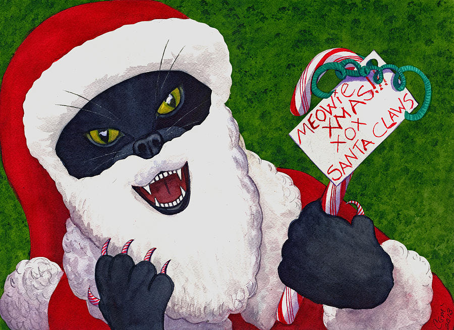 Santa Claws Painting by Catherine G McElroy