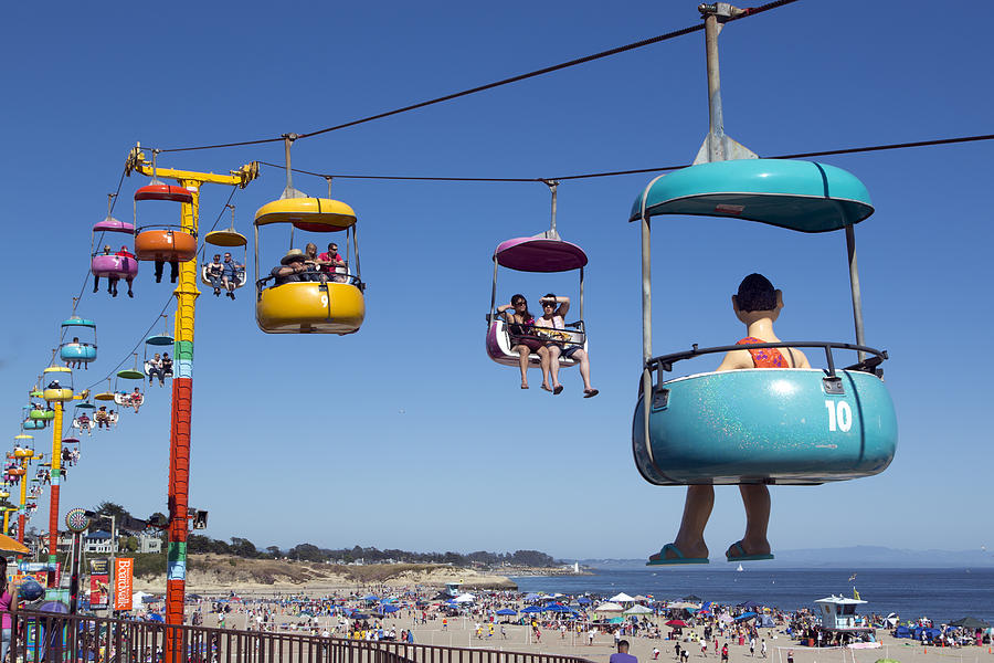 Santa Cruz Beach Amusement Park  Photograph by Carol M Highsmith