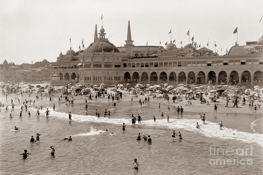 Casino Santa Cruz Beach from Pleasure Pier California circa 1908