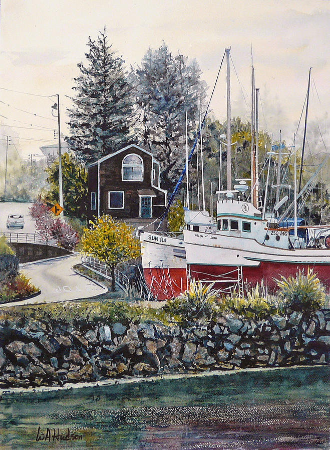 Santa Cruz Dry Dock Painting by Bill Hudson