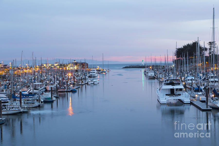 Santa Cruz Harbor at Dusk Photograph by Theresa Ramos-DuVon