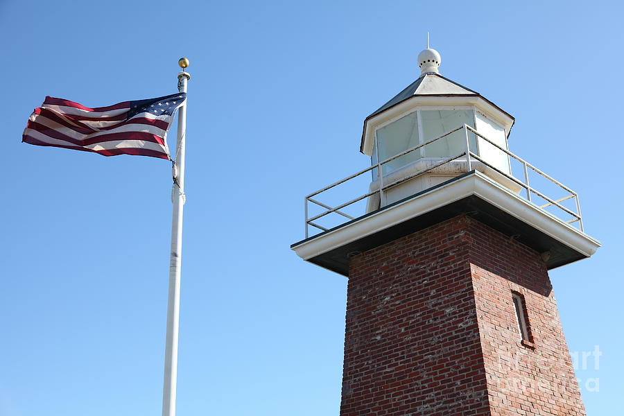 Santa Cruz Lighthouse Surfing Museum California 5D23951 Photograph by ...