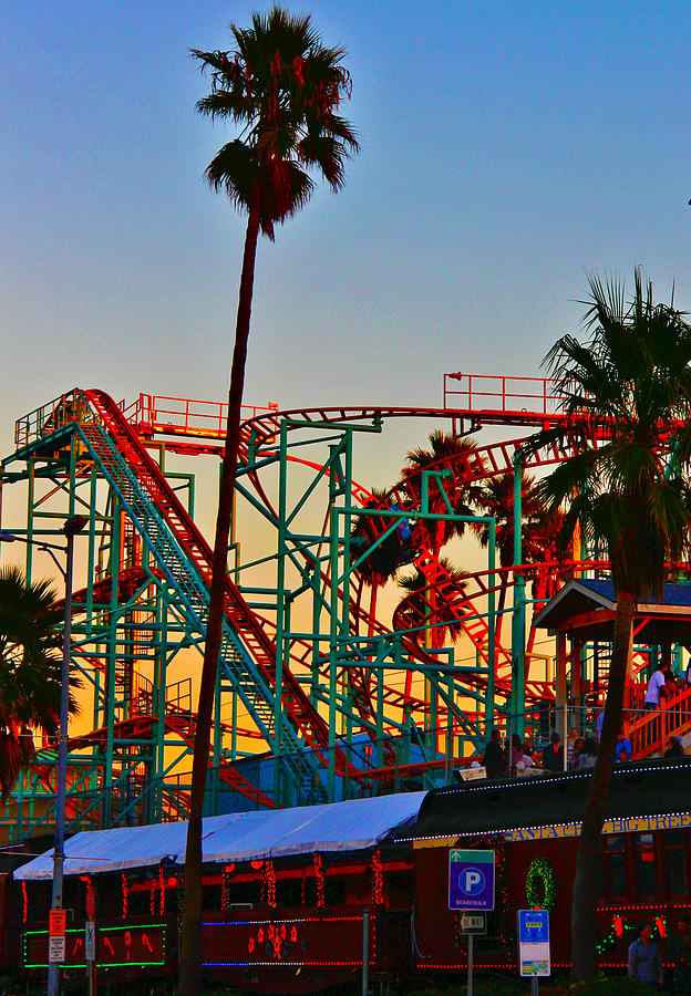 Santa Cruz Roller Coaster Photograph by Ellen Berrahmoun