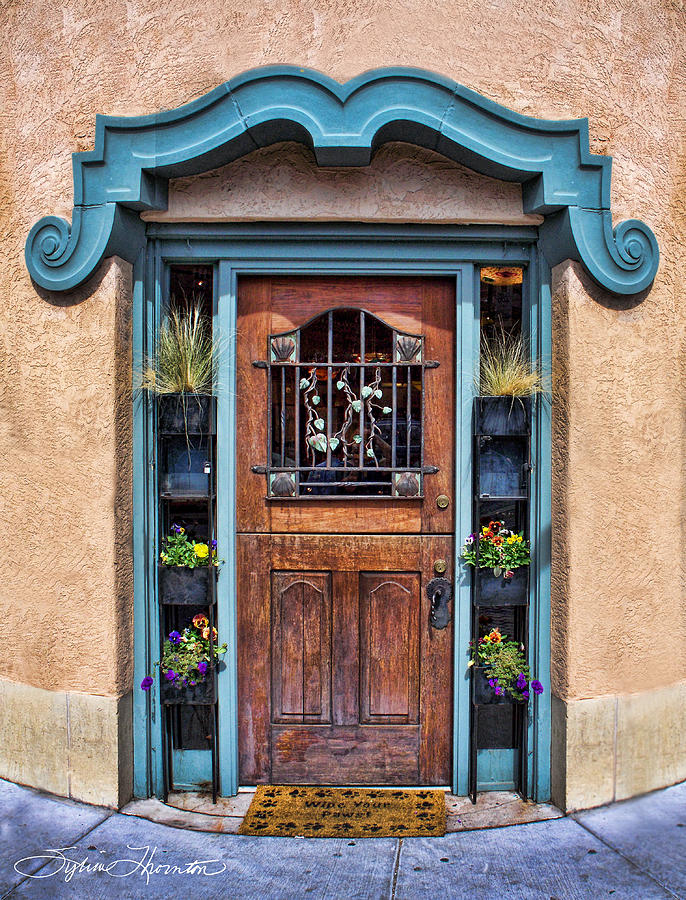Santa Fe Blue Door Photograph by Sylvia Thornton