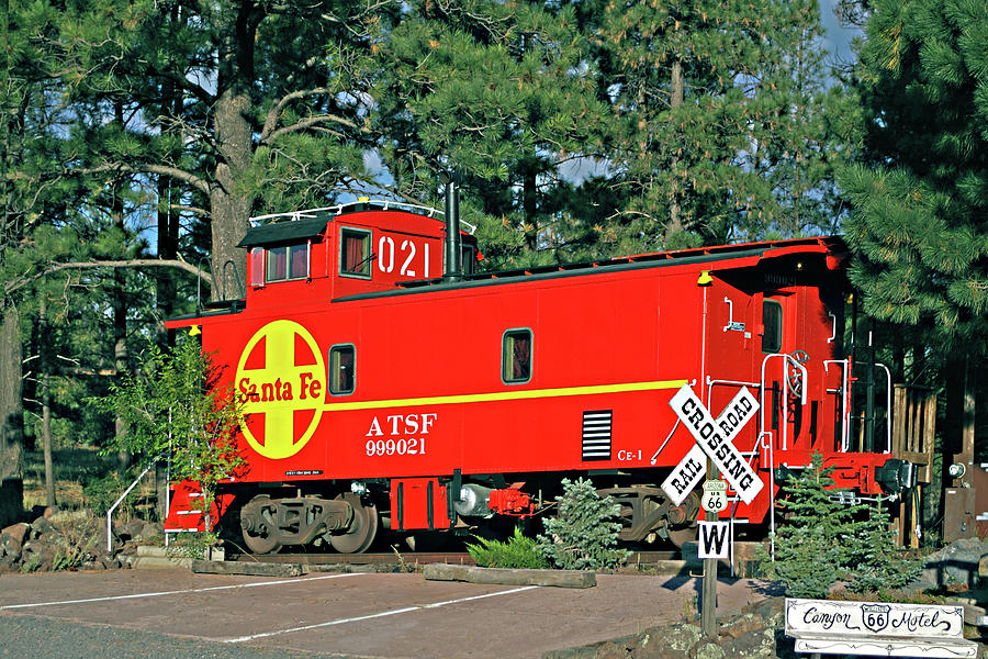 Santa Fe Caboose off Route 66 Photograph by Linda Phelps