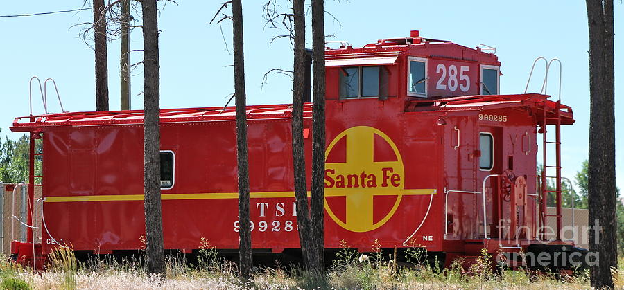 Santa Fe Photograph - Santa Fe Caboose by Pamela Walrath