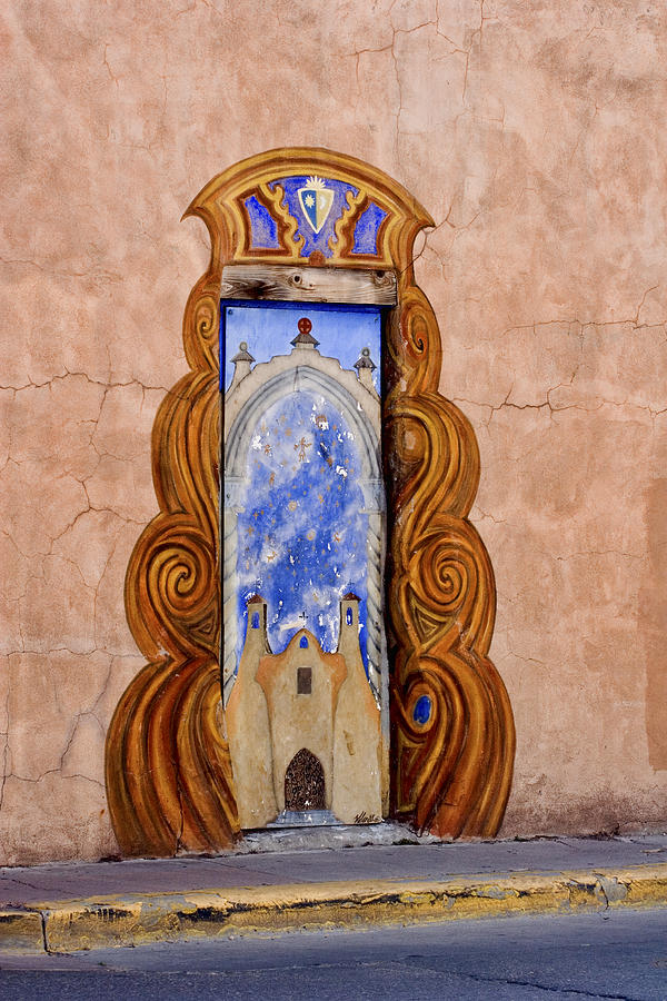 Santa Fe Door Mural Photograph by Carol Leigh