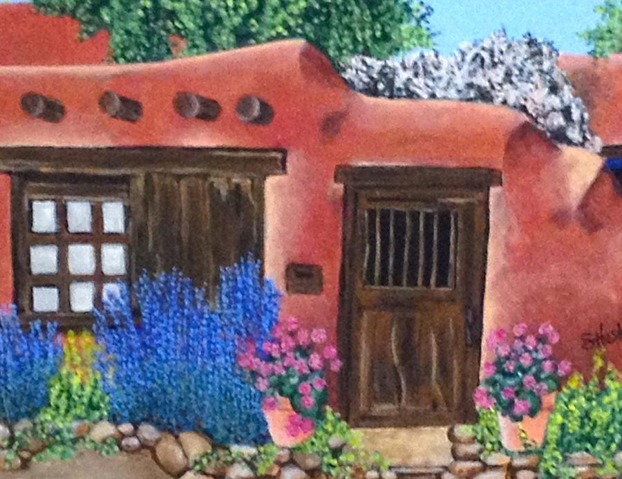 Santa Fe Painting - Santa Fe Door by Sandy Hestes