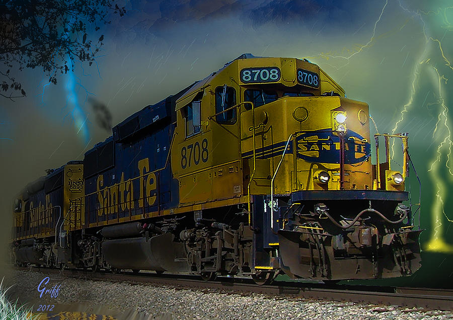 Santa Fe Oklahoma City Rain Digital Art by J Griff Griffin