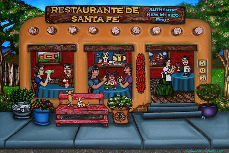 Santa Fe Restaurant TYLER Painting by Victoria De Almeida