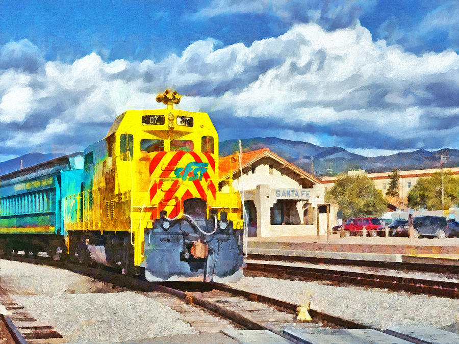 Santa Fe Southern Railway Train Digital Art by Digital Photographic Arts
